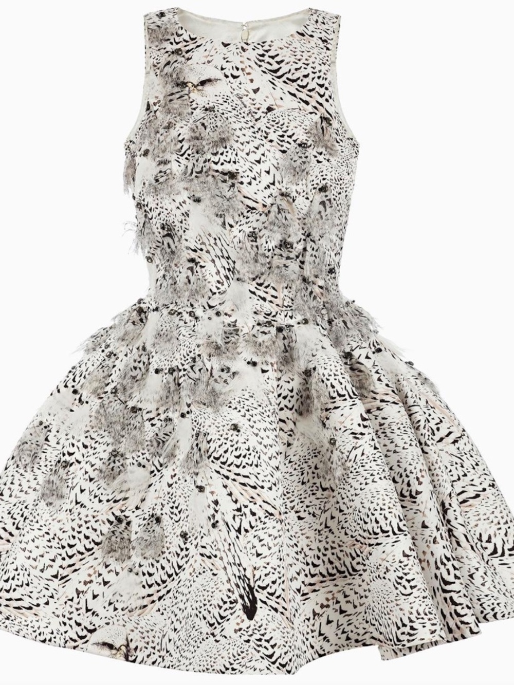 Elisabetta Franchi Runway Ostrich Feather Dress - M